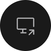 Monitor icon with arrow symbolizing digital growth and online presence by Luna360 Media